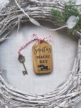 Load image into Gallery viewer, Santas Magic Key with personalised wooden tag
