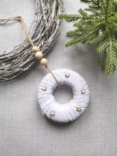 Load image into Gallery viewer, Small Christmas Wreath with wooden stars
