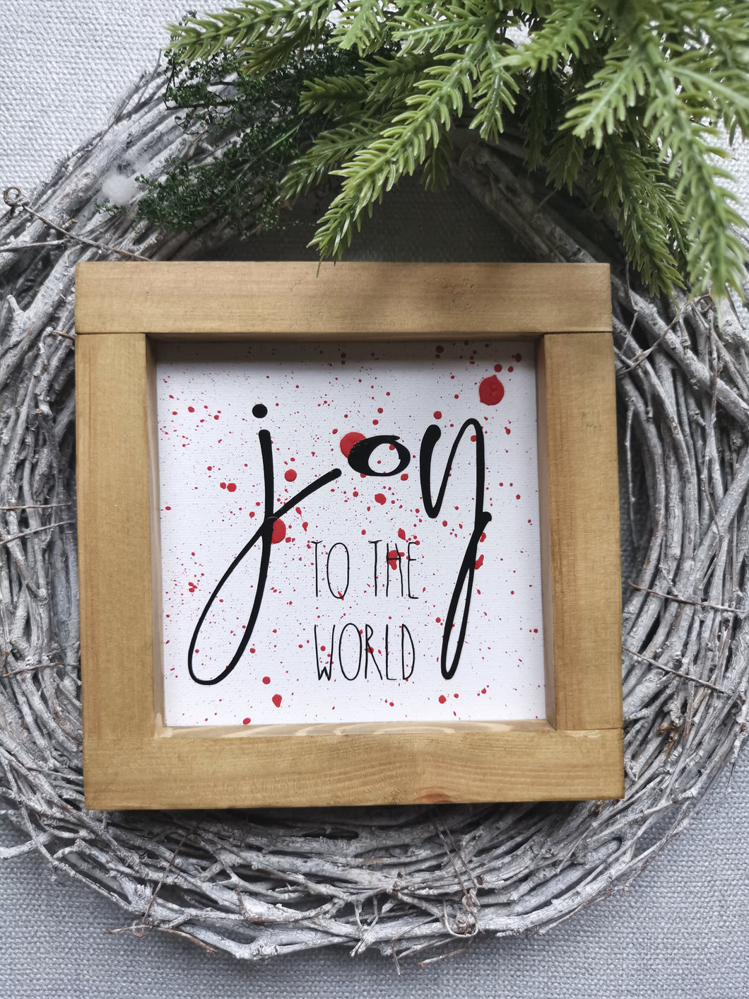 Canvas framed Sign - Joy to the World