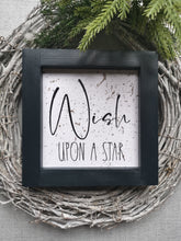 Load image into Gallery viewer, Canvas framed Sign - Wish upon a Star
