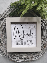 Load image into Gallery viewer, Canvas framed Sign - Wish upon a Star
