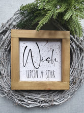 Load image into Gallery viewer, Canvas framed Sign - Wish upon a Star
