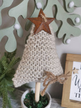 Load image into Gallery viewer, Beige Knitted Tree in Painted Terracotta pots
