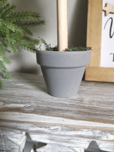 Load image into Gallery viewer, Beige Knitted Tree in Painted Terracotta pots
