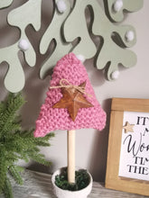 Load image into Gallery viewer, Pink Knitted Tree in Painted Terracotta pots
