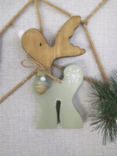 Load image into Gallery viewer, Wooden Reindeer Christmas Decoration, wooden Christmas gift, Christmas decor,Hygge home,
