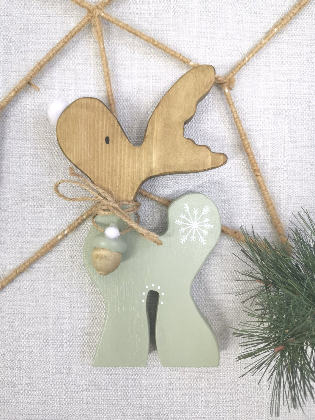 Wooden Reindeer Christmas Decoration, wooden Christmas gift, Christmas decor,Hygge home,