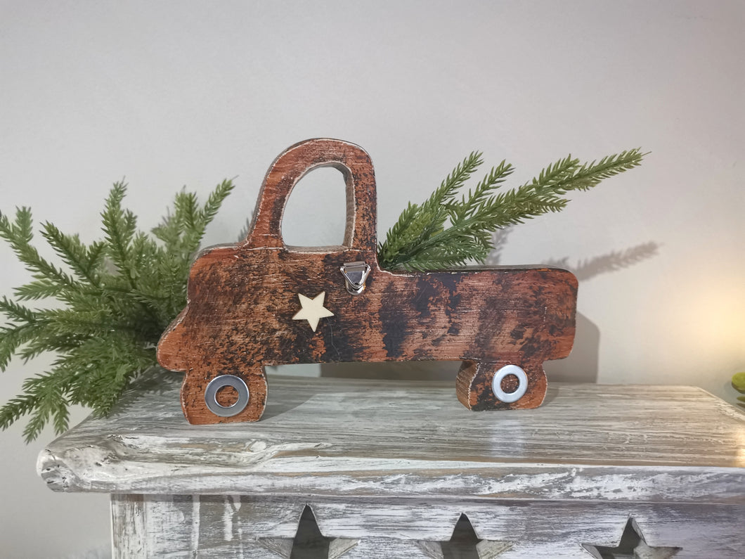 Small Wooden Christmas Delivery Truck