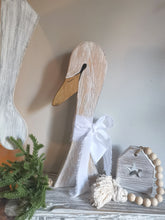 Load image into Gallery viewer, Wooden Swan, Christmas decor
