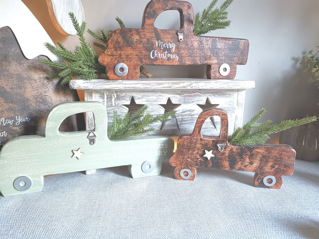 Wooden Christmas delivery truck