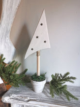 Load image into Gallery viewer, Angled wooden potted trees
