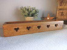 Load image into Gallery viewer, Double sided chunky wooden heart crate
