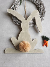 Load image into Gallery viewer, Hanging Wooden Floppy eared Bunny - choice of tail
