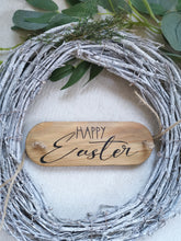 Load image into Gallery viewer, Wooden Tag for Spring / Easter wreath
