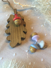 Load image into Gallery viewer, Wooden Hanging Oak Leaf &amp; personalised Acorn - children gift keepsake memory Mother&#39;s Day Easter home decor New Home Gift
