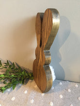 Load image into Gallery viewer, Freestanding Wooden Rabbit Bunny with White pom pom tail Easter Gift Nursery Home Decor
