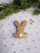 Load image into Gallery viewer, Wooden Easter Rabbit, gift ornament , Nursery decor, Mothers Day , Housewarming Present, Easter home decor
