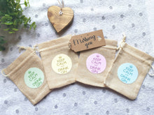 Load image into Gallery viewer, Letterbox Gift Gin Lovers, Solid Wood keepsake Heart in Gift Bag, Keep calm &amp; drink gin with personalised tag, Teachers gift
