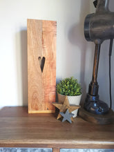 Load image into Gallery viewer, Hardwood Farmhouse Wooden Vase, Solid Wood, made from reclaimed wood, Home Decor Interiors, country decor, heart or star
