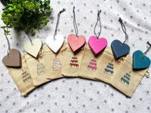Load image into Gallery viewer, Birthday Gift lockdown, Letterbox gift, Treat bag with wooden heart,
