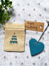 Load image into Gallery viewer, Birthday Gift lockdown, Letterbox gift, Treat bag with wooden heart,
