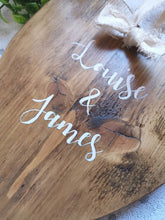 Load image into Gallery viewer, Personalised Wooden Heart ,Wedding, Anniversary keepsake gift
