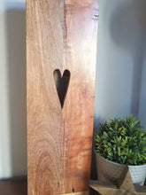 Load image into Gallery viewer, Hardwood Farmhouse Wooden Vase, Solid Wood, made from reclaimed wood, Home Decor Interiors, country decor, heart or star
