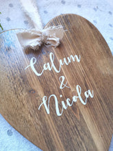 Load image into Gallery viewer, Personalised Wooden Heart ,Wedding, Anniversary keepsake gift
