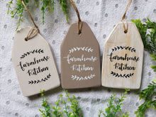 Load image into Gallery viewer, Wooden signs large tags, Farmhouse Country kitchen decor, primitive, rustic Wood, autumn fall home decor gifts
