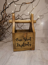 Load image into Gallery viewer, Toilet roll holder, quirky loo roll, wooden rack
