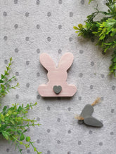 Load image into Gallery viewer, Wooden Easter Rabbit, gift ornament , Nursery decor, Mothers Day , Housewarming Present, Easter home decor
