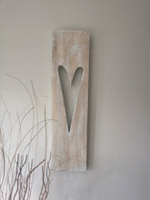 Load image into Gallery viewer, Wall Art Heart, Decorative wall panel, heart wall hanging, wall art, heart decor, home interiors, rustic wooden heart panel

