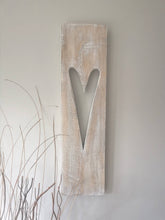 Load image into Gallery viewer, Wall Art Heart, Decorative wall panel, heart wall hanging, wall art, heart decor, home interiors, rustic wooden heart panel
