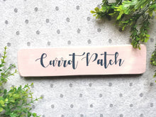 Load image into Gallery viewer, Rustic wooden Carrot Patch sign, Spring decor Farmhouse Country kitchen, Easter decoration
