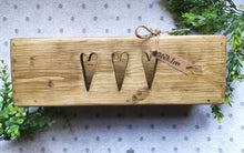 Load image into Gallery viewer, Rustic wooden Star Crate, storage home decor, hearts or stars, country decor plant display

