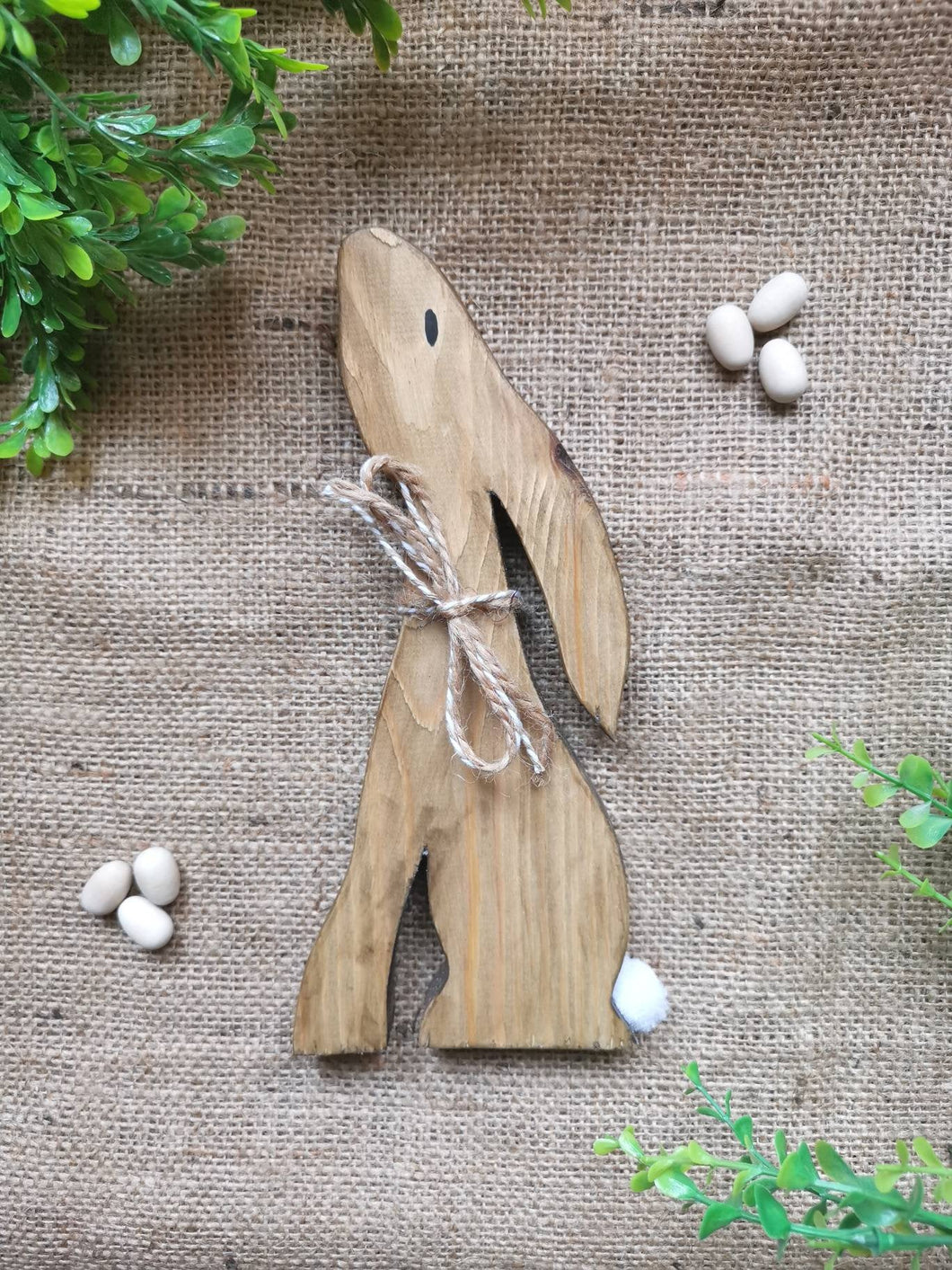 Wooden Hare, Moon gazing Hare, Stargazer, Spring rabbit decoration,