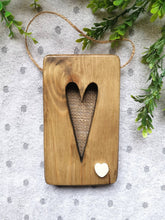 Load image into Gallery viewer, Wooden Heart plaque, wall hanging, tiered tray
