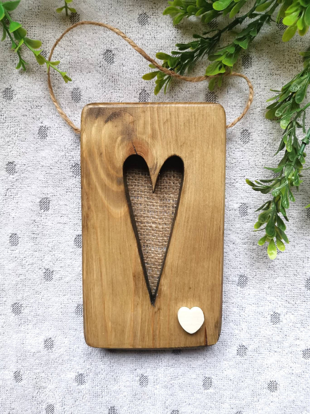 Wooden Heart plaque, wall hanging, tiered tray