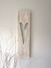 Load image into Gallery viewer, Wall Art Heart, Decorative wall panel, heart wall hanging, wall art, heart decor, home interiors, rustic wooden heart panel
