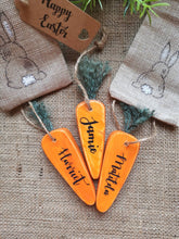 Load image into Gallery viewer, Personalised Easter decoration , Wooden Hanging carrot
