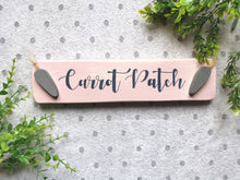 Load image into Gallery viewer, Rustic wooden Carrot Patch sign, Spring decor Farmhouse Country kitchen, Easter decoration
