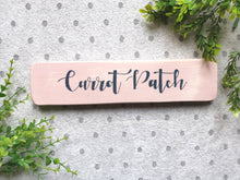 Load image into Gallery viewer, Rustic wooden Carrot Patch sign, Spring decor Farmhouse Country kitchen, Easter decoration
