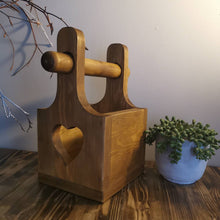 Load image into Gallery viewer, Toilet roll holder, quirky loo roll, wooden rack, bathroom accessories
