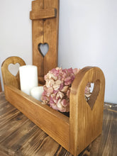 Load image into Gallery viewer, Wooden Trug, Wooden storage Crate, Table centrepiece, candle display, table decor, table display
