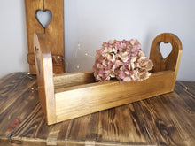 Load image into Gallery viewer, Wooden Trug, Wooden storage Crate, Table centrepiece, candle display, table decor, table display
