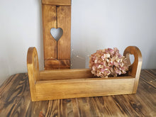 Load image into Gallery viewer, Wooden Trug, Wooden storage Crate, Table centrepiece, candle display, table decor, table display
