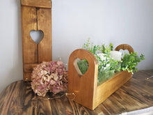 Load image into Gallery viewer, Wooden Trug, Wooden storage Crate, Table centrepiece, candle display, table decor, table display
